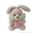 Conejito De Peluche Rosa Con Cinta